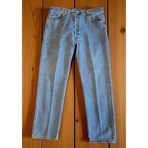 Levi's 501 Button Fly Men's Denim Blue Jeans Size 40x32 Pants
